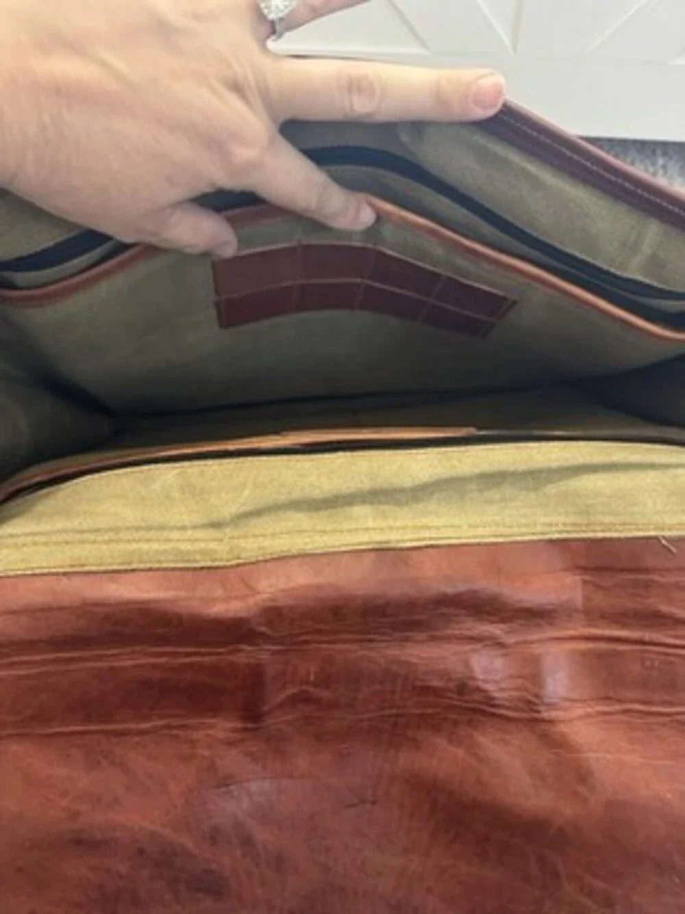Vintage Leather Messenger Bag